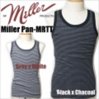 【Miller】Pan-MRTT Men’s Tank Top Border/ミラー ボーダー パネル リブ タンクトップ