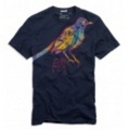 アメリカンイーグル メンズAE SKETCHED BIRD T (Deep Navy)