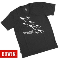 《67％ＯＦＦ》　ＥＤＷＩＮ　ＣＯＯＬ　ＭＡＸ　ペンチ柄プリントＶネックＴシャツ