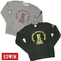 ＥＤＷＩＮ 　ミニ裏毛アーチ型ロゴプリントクルーネックスウェット　【ネット限定】