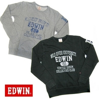 ＥＤＷＩＮ 　ミニ裏毛ロゴプリントクルーネックスウェット　【ネット限定】