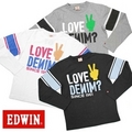 ＥＤＷＩＮ　グラフィックプリントＴシャツ（ロゴ＆ピース）　【ネット限定】