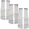 Ｈａｎｅｓ（ヘインズ）　３足組メンズ　５本指レギュラー丈ソックス　シルバーグレー　【ネット限定】