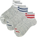 Ｈａｎｅｓ（ヘインズ）　３足組メンズ　スラブ糸ショートソックス　ヘザーグレー　【ネット限定】