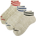 Ｈａｎｅｓ（ヘインズ）　３足組メンズ　スラブ糸ショートソックス　ベージュ　【ネット限定】