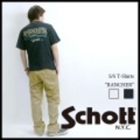 Schott【ショット】半袖プリントTシャツ”RANCHER”