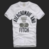 Abercrombie&Fitch　アバクロ メンズプリント半袖Tシャツ Newcomb Lake ホワイト M,L,XLサイズ