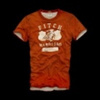 Abercrombie&Fitch　アバクロ メンズリバーシブル半袖Tシャツ Railroad Notch　オレンジ　S〜Lサイズ