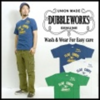 DUBBLE WORKS【ダブルワークス】プリント半袖Tシャツ「FLAG CORPS」