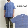 SUGAR CANE【シュガーケーン】ドビーボーダーコットンシャツ【送料無料】