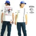 TEDMAN’S【テッドマンズ】 半袖Tシャツ　カミナリジーンズコラボTシャツ「TON UP BOYS」