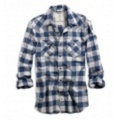 アメリカンイーグル メンズAE Checked Western Shirt (Blue)