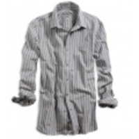 アメリカンイーグル メンズAE Premium Striped Shirt (Grey)