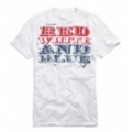 アメリカンイーグル メンズAE RED, WHITE AND BLUE T (White)