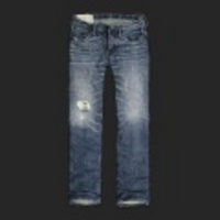 本物 Abercrombie&Fitch　新作!!【送料・代引手数料無料】 アバクロ デニム Horton Classic Straight Destroyed-Light Destroyed