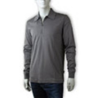 BOSS HUGOBOSS[ボス ヒューゴボス]　ハーフジップ長袖ポロシャツ[ミディアムグレー]