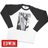 ＥＤＷＩＮ　ベーシックラグランプリントＴシャツ（デニム）　【ネット限定】