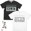 ＥＤＷＩＮ　江戸勝　和柄プリントＴシャツ（ラベル風ロゴ）　【ネット限定】