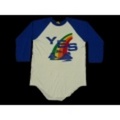 M★古着7分丈Tシャツ 80年代 YES 白×青