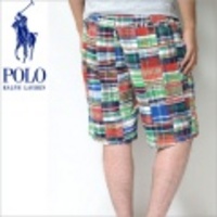 【30%OFF】【Ralph Lauren】 Madras Check Pachwork Shorts / ポロ ラルフローレン マドラス チェック柄 パッチワーク ショーツ