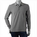 BOSS HUGOBOSS[ボス ヒューゴボス]　鹿の子長袖ポロシャツ[グレー]