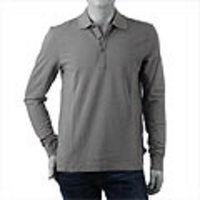 BOSS HUGOBOSS[ボス ヒューゴボス]　鹿の子長袖ポロシャツ[グレー]