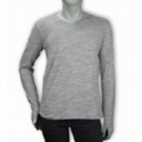 BOSS HUGOBOSS[ボス ヒューゴボス]　長袖ＶネックＴシャツ[ヘザーライトグレー]