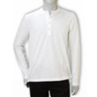 BOSS HUGOBOSS[ボス ヒューゴボス]　長袖ヘンリーネックＴシャツ[ピュアホワイト]