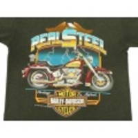 L★古着ハーレーTシャツ 80年代 REALSTEEL 黒