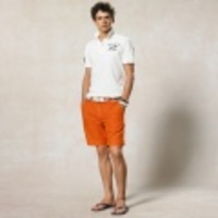 【送料無料】LINEN-COTTON TACKLE SHORT (Coastal Orange)ラグビーラルフローレン メンズ