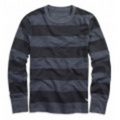 アメリカンイーグル メンズAE STRIPED THERMAL (Steel Grey)