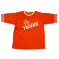 L★古着フットボールTシャツ70年代TEXASメッシュオレンジ