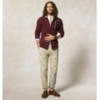 POLO RUGBY(ポロラグビー)　FLEECE SHAWL R CARDIGAN【Burgundy】