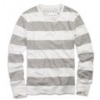 アメリカンイーグル メンズAE STRIPED THERMAL (Cool Grey)