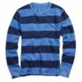 アメリカンイーグル メンズAE STRIPED THERMAL (Moody Blue)