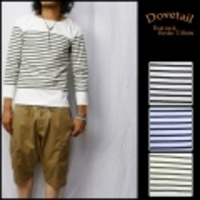 Dovetail【ダブテイル】ボートネックボーダー七分袖Ｔシャツ