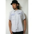 Used Remake Stripe S/S Work Shirt/ユーズド リメイク ストライプ 半袖ワークシャツ M 027