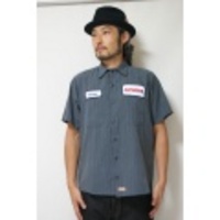 Used Remake Stripe S/S Work Shirt/ユーズド リメイク ストライプ 半袖ワークシャツ M 033