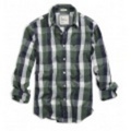 アメリカンイーグル メンズAE BUFFALO PLAID SHIRT (Green)