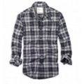 アメリカンイーグル メンズAE HERRINGBONE PLAID SHIRT (Black)