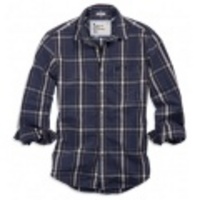 アメリカンイーグル メンズAE PLAID SHIRT (Navy)