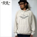 【RRL】 Ralph Lauren Stncil Printed Hooded Sweat Shirt / ラルフローレン ダブルアールエル ステンシル プリンテッド パーカー