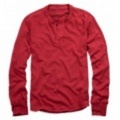 アメリカンイーグル メンズAE Long Sleeve Henley (Red Wool)