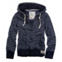 アメリカンイーグル メンズAE STRIPED FULL-ZIP HOODIE (Basic Navy)