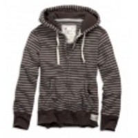 アメリカンイーグル メンズAE STRIPED FULL-ZIP HOODIE (Washed Onyx)