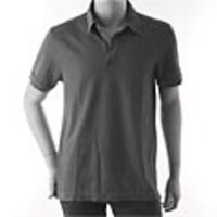 Calvin Klein Jeans[カルバン・クライン・ジーンズ]　鹿の子 スキッパーポロシャツ[ダークグレー]