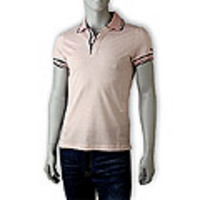 D&G[ディー＆ジー]　鹿の子ポロシャツ[スモークピンク]