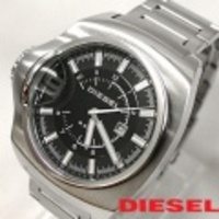 DIESEL[ディーゼル]’09最新作　メンズウォッチ　立体フェイス　ブラック×メタルベルト　DZ1237