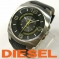 ディーゼル　DIESEL[ディーゼル]メンズ腕時計　アナログ★革バンド★ブラック×イエロー(DZ1109)