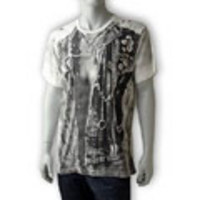 DIESEL[ディーゼル]　クルーネックＴシャツ[オフホワイト×フォトプリント]